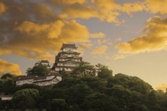Dawn over Himeji Castle