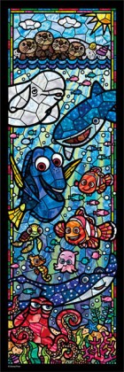 Finding Dory stained glass