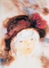Girl with roses in her hat