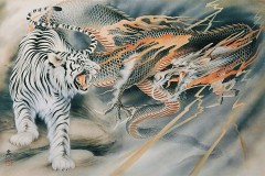 White tiger, blue dragon