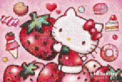 Hello Kitty strawberry mosaic