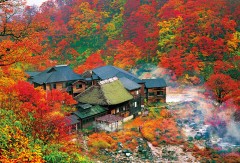 Nyuto onsen in autumn
