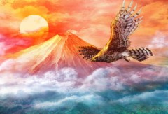 Dawn Fuji and hawk