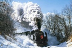 Steam and snow