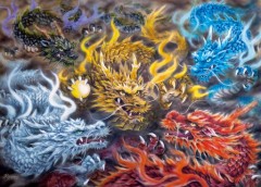 Dragons of five colours