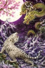 Moonlit tiger and dragon
