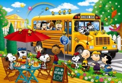 Snoopy's school bus ride