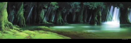 Shishigami's forest  (Mononoke background)