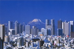 Mt. Fuji and Shinjuku skyscrapers