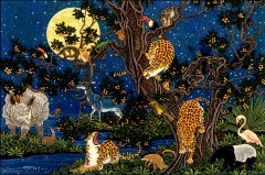 Animal world by moonlight